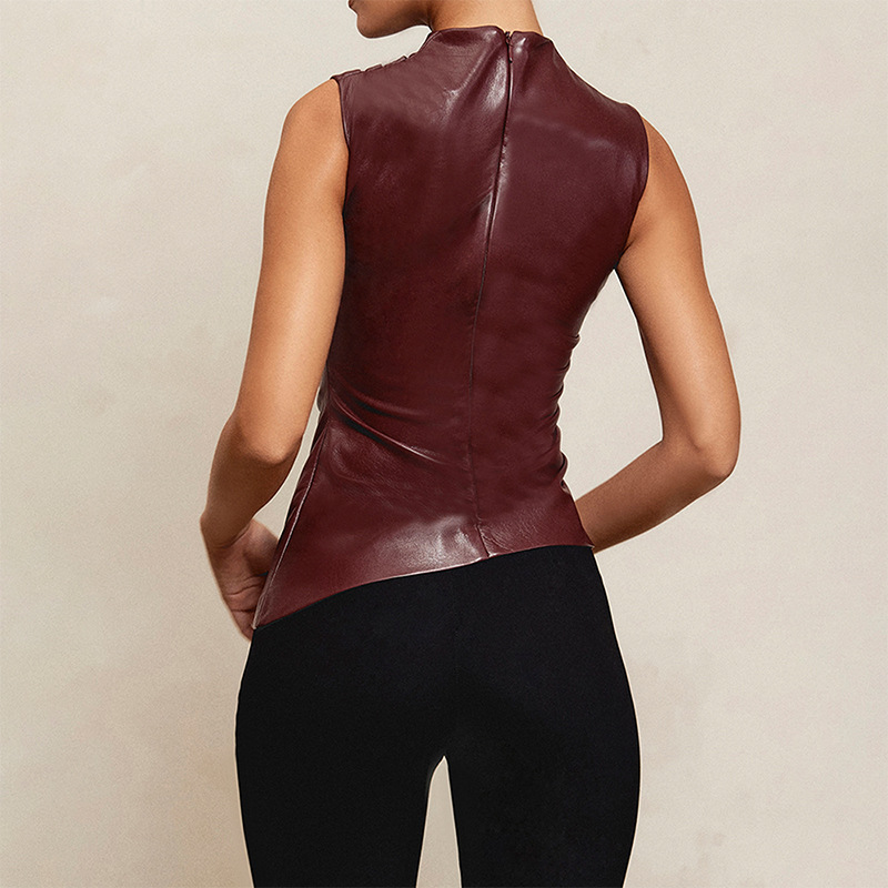 Haut en PU Vintage : Chic et Moderne