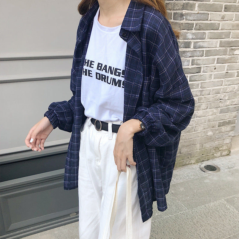 Chemise à Carreaux Style Décontracté