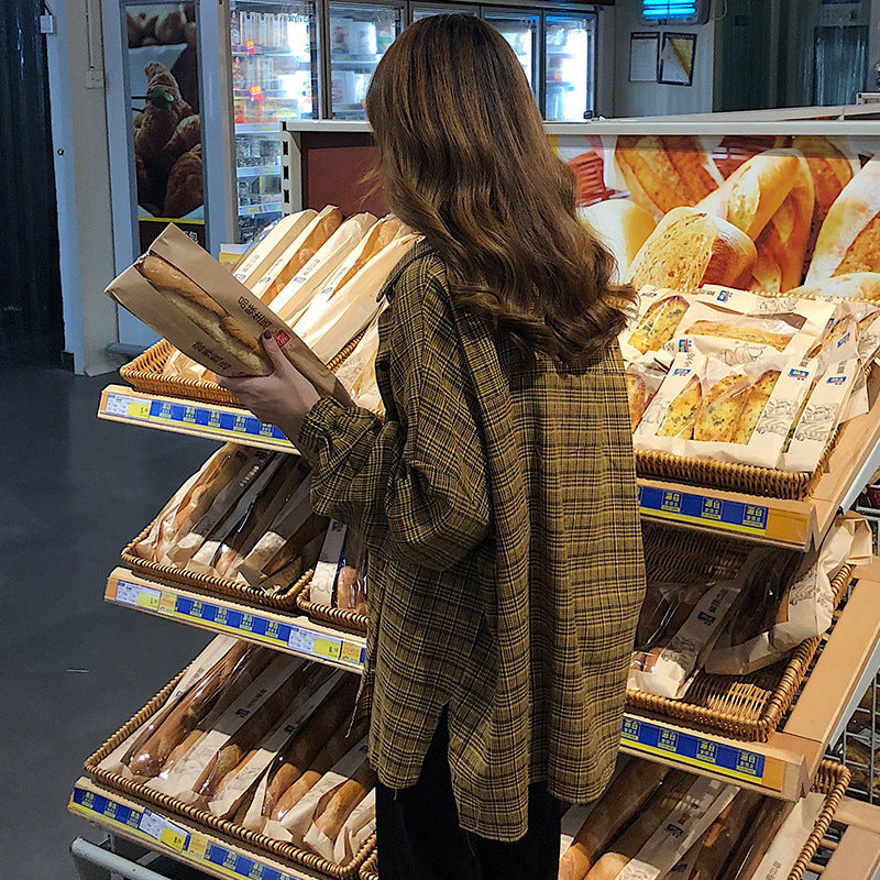 Chemise à Carreaux Style Décontracté