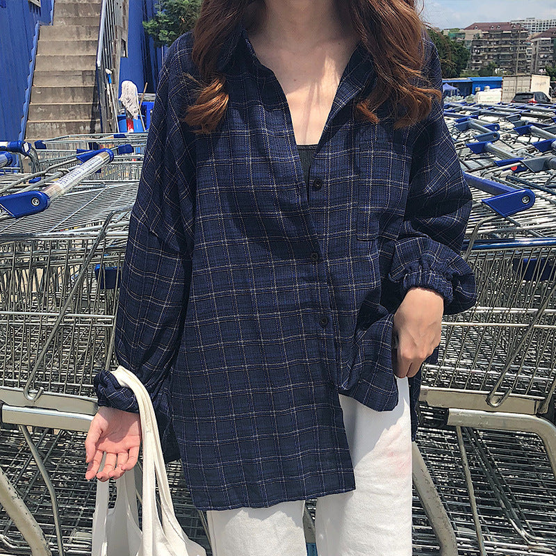 Chemise à Carreaux Style Décontracté