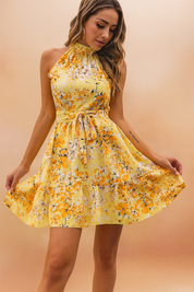 Carlotta | Chiffon summer dress with an American neckline - Summer Edition 0