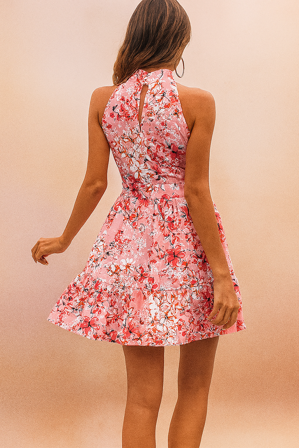 Carlotta | Chiffon summer dress with an American neckline - Summer Edition 2