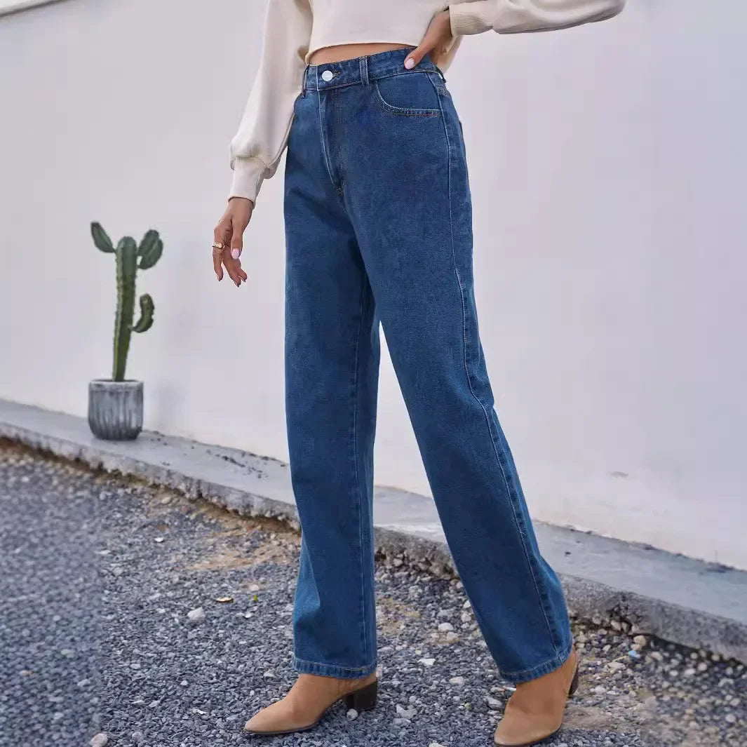 Casual mom jeans for women | Dark blue 0