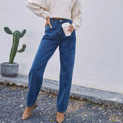 Casual mom jeans for women | Dark blue 1