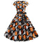 Cute Pumpkin Print Halloween Costume Dress | Midi 0