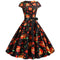 Cute Pumpkin Print Halloween Costume Dress | Midi 1