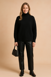 Eliza | Classic turtleneck sweater in a loose fit 2