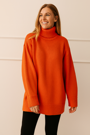 Eliza | Classic turtleneck sweater in a loose fit 4