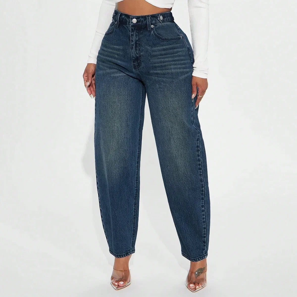 Fashionable mom jeans for women | High waist 0