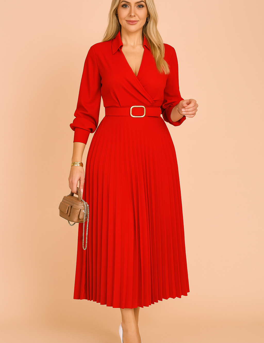 Isabella | Elegant midi summer dress in strong sizes 0