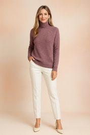 Karolina | Smooth turtleneck sweater in a classic cut 7