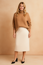 Lena | Short-sleeved sweater with a wide turtleneck 3