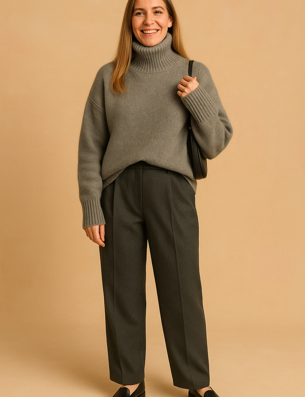 Nina | Oversized turtleneck sweater with long sleeves 1