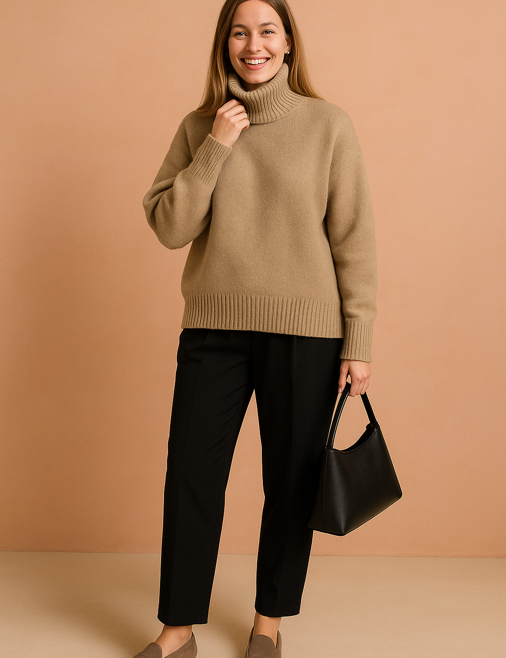 Nina | Oversized turtleneck sweater with long sleeves 2