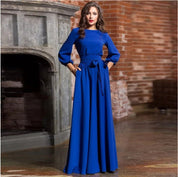 Stylish long-sleeved wedding guest dress for women | Maxi 3