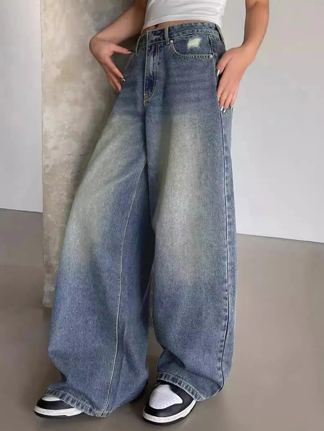 Wide Leg Baggy Jeans for Women | Casual 2