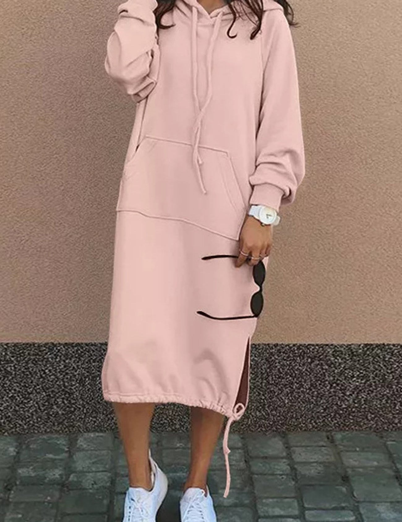 Women's Long Hoodie Dress | Long Sleeve 0