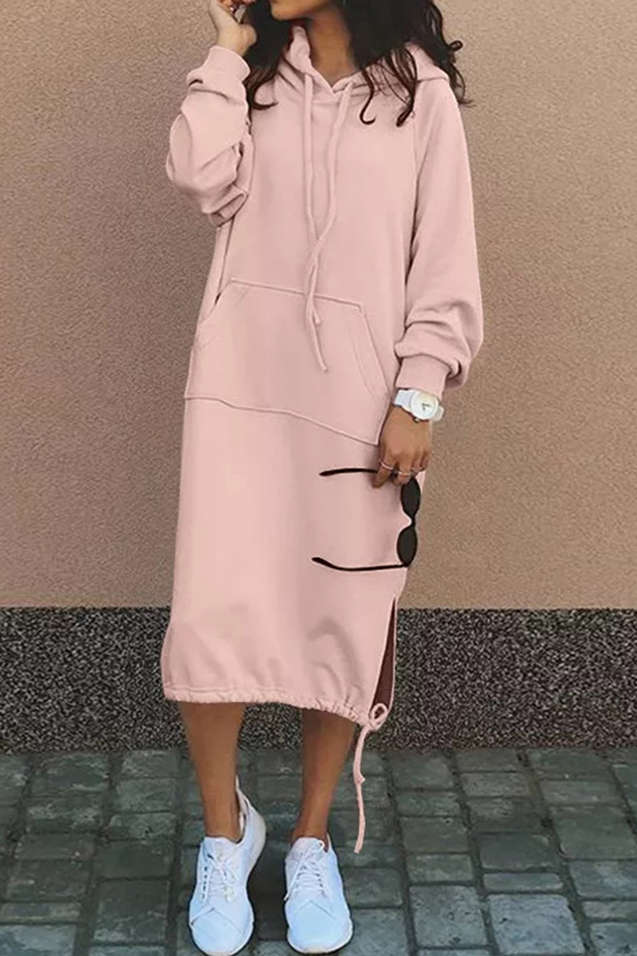 Women's Long Hoodie Dress | Long Sleeve 0
