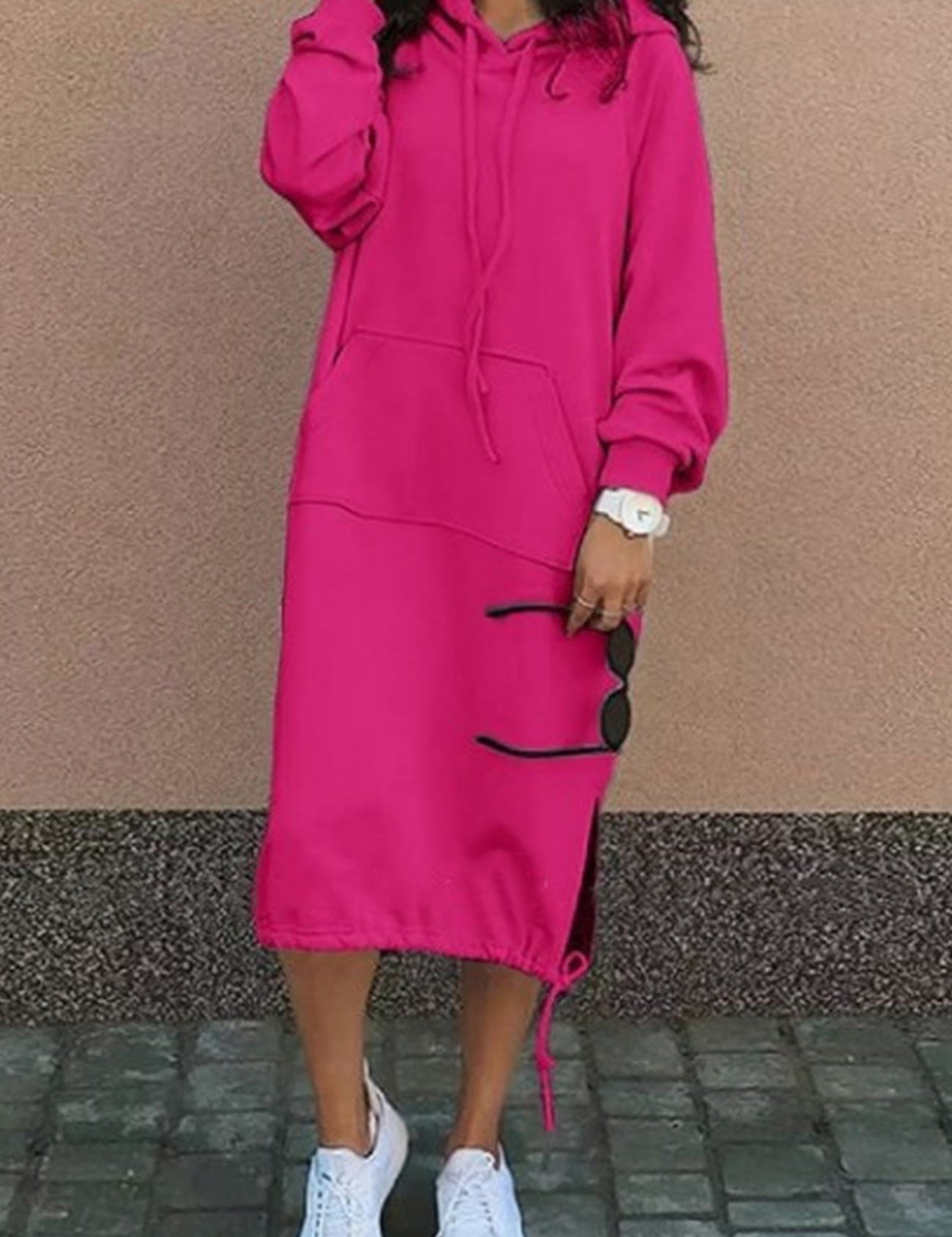 Women's Long Hoodie Dress | Long Sleeve 2