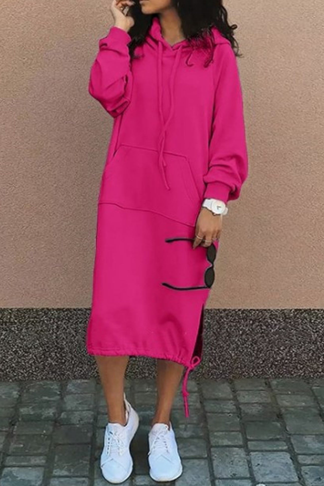 Women's Long Hoodie Dress | Long Sleeve 2