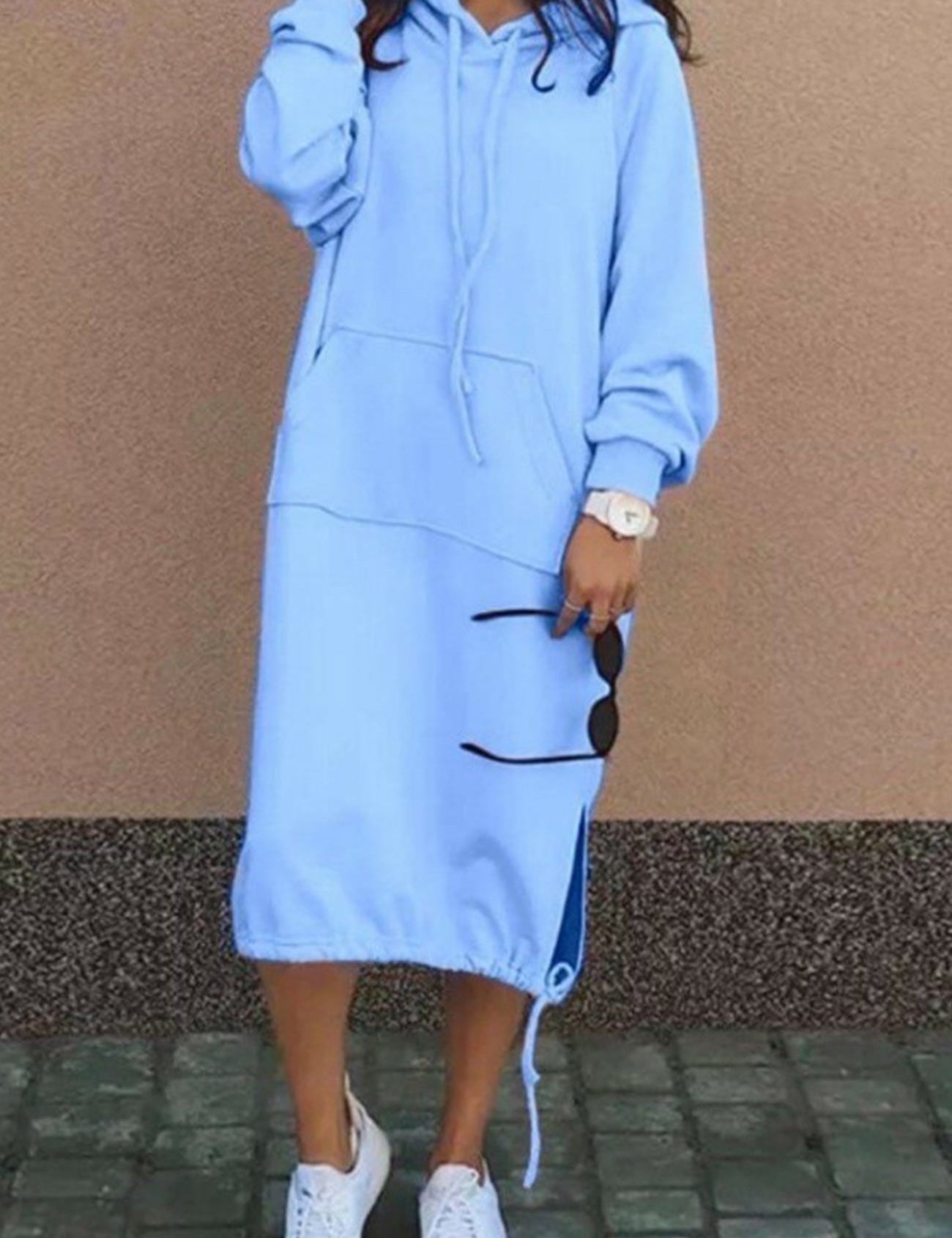 Women's Long Hoodie Dress | Long Sleeve 3