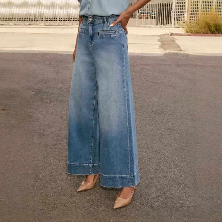 Women's Wide Leg Mom Jeans | High Waist 2