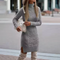 Women's long-sleeved knitted dress | Midi 0