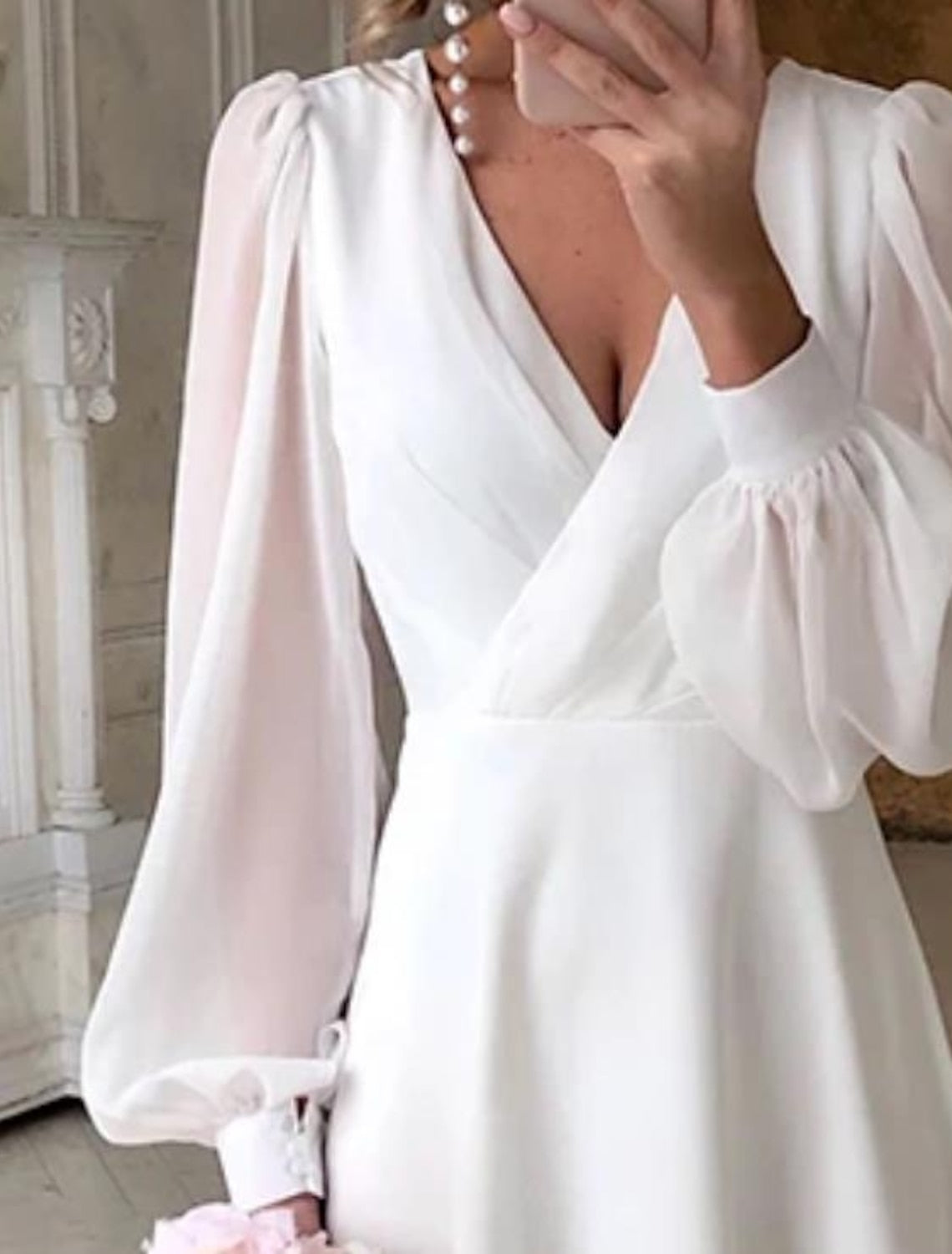 Women's long-sleeved wedding dress | Midi 1