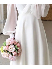 Women's long-sleeved wedding dress | Midi 2