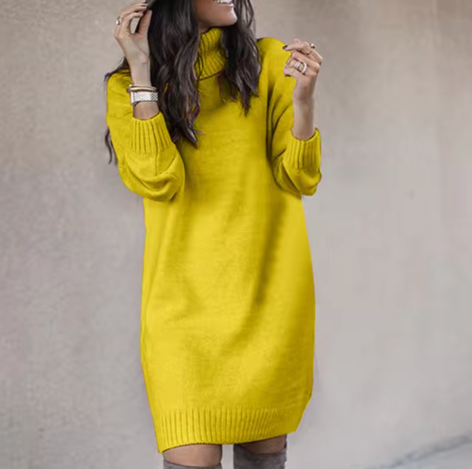 Women's turtleneck sweater dress | Long sleeve 3