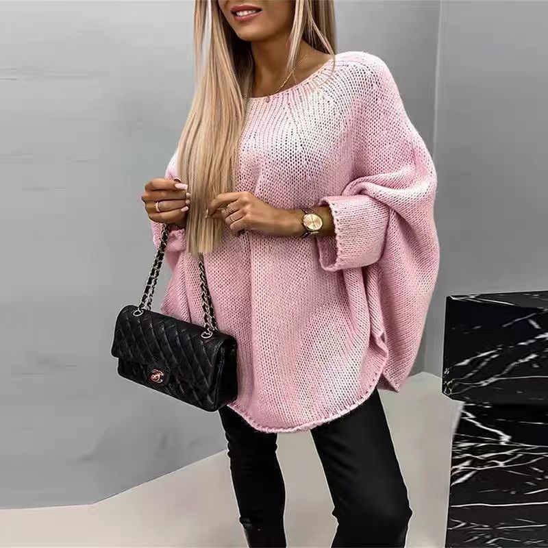 Pull Poncho Oversize Femme – Manches Chauve-Souris